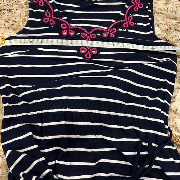 **With BONUS**Talbots Blue/White Striped Sleeveless Maxi Dress MP! Gently used! - Picture 13 of 16